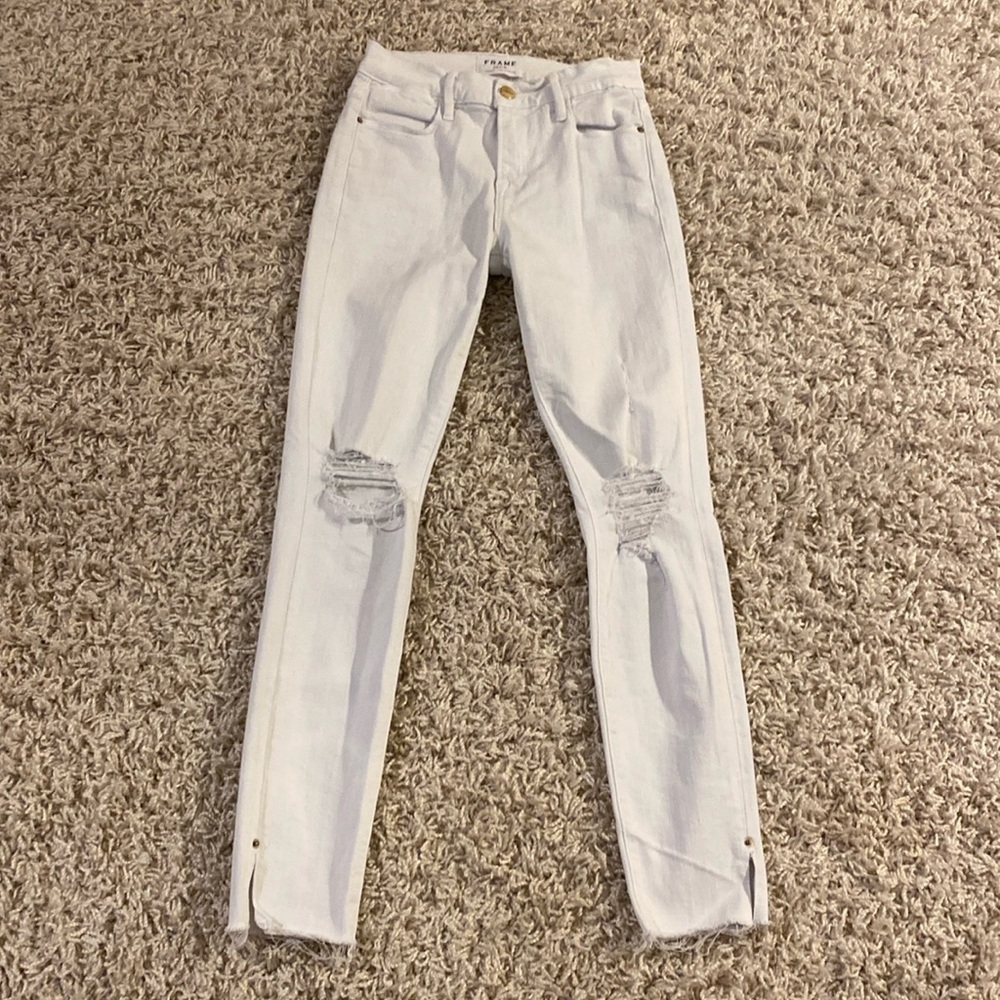 Frame white jeans size 24